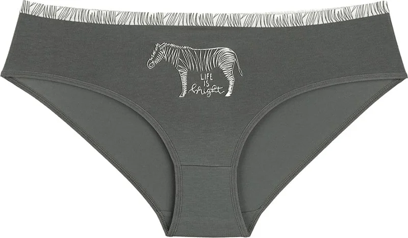 دونيلا Women's 10-Piece Zebra Printed High Waist Panties - 3171ZO