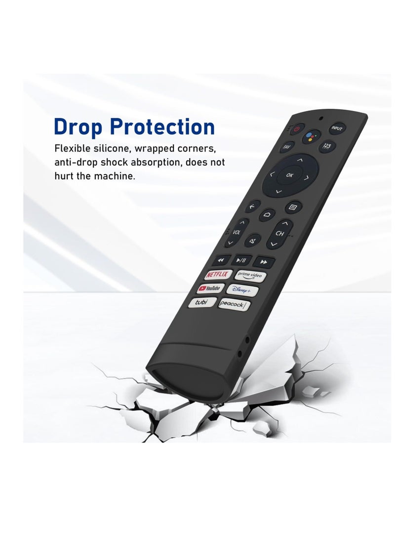 Silicone Case Cover for Hisense Voice Remote ERF3A90, Fit for Hisense U7G U9G U8 Series 4K ULED Remote Silicone Cover, with Lanyard (Black Sleeve) - Image 5