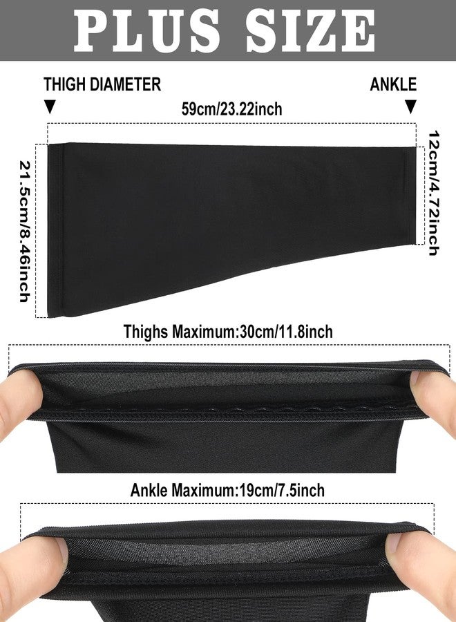 Sosation 8 Pcs Knee Brace Undersleeve Knee Sleeve for Under Brace Closed Patella Compression Breathable Leg Sleeves for Men Women Thigh Shin Support for Sports Protector(Large) - Image 2