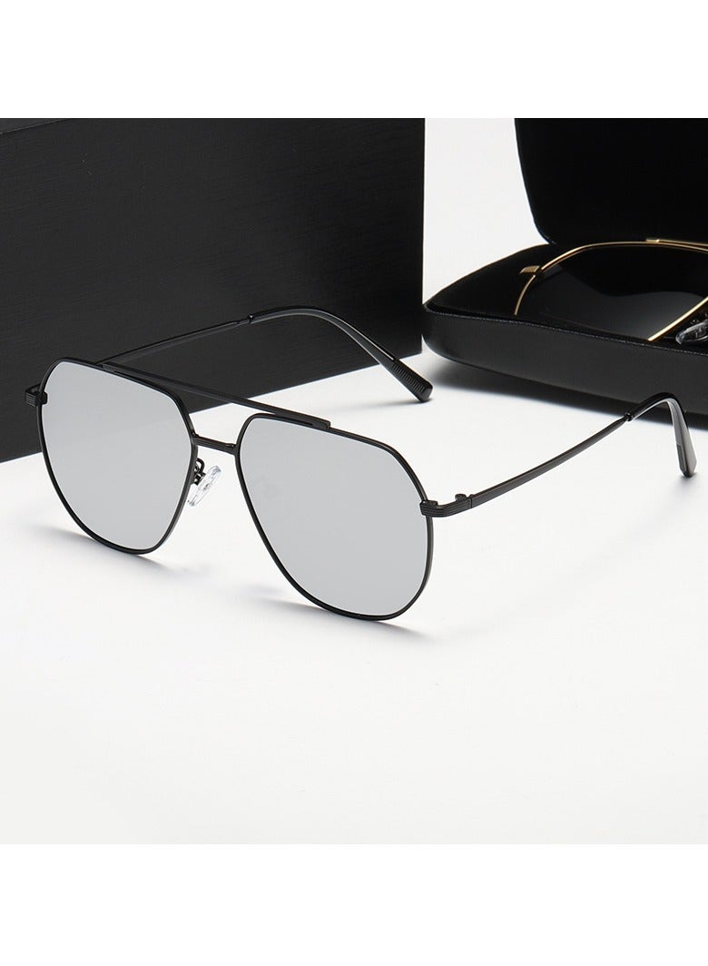 عام نظارات شمسية مستقطبة عصرية للرجال والنساء نظارات شمسية بيضاوية متعددة الأضلاع نظارات مضادة للأشعة فوق البنفسجية - Image 1