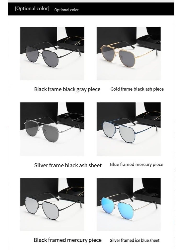 عام نظارات شمسية مستقطبة عصرية للرجال والنساء نظارات شمسية بيضاوية متعددة الأضلاع نظارات مضادة للأشعة فوق البنفسجية - Image 4