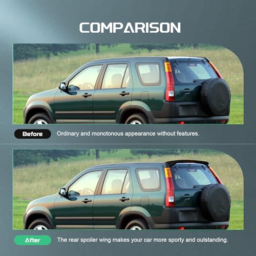 SCITOO ABS Roof Spoiler Fits for 2002-2006 for Honda for CR-V 1PC Matte Black Rear Window Roof Spoiler - Image 4