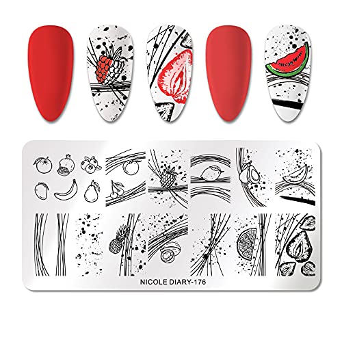 STORE 2508 Nicole Diary Stainless Steel Nail Stamping Image Plate Design 176 - Image 2