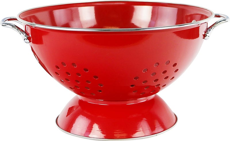 Calypso Basics by Reston Lloyd Powder Coated Enameled Colander 5 Quart Red
