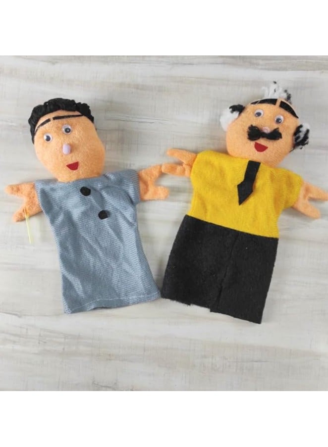 Hand Puppets for Kids Storytelling, Puppet for Theater, Puppet for School, Teaching Speech with Different Characters, Made of High Quality Materials (Male and Female Teachers) - Image 2