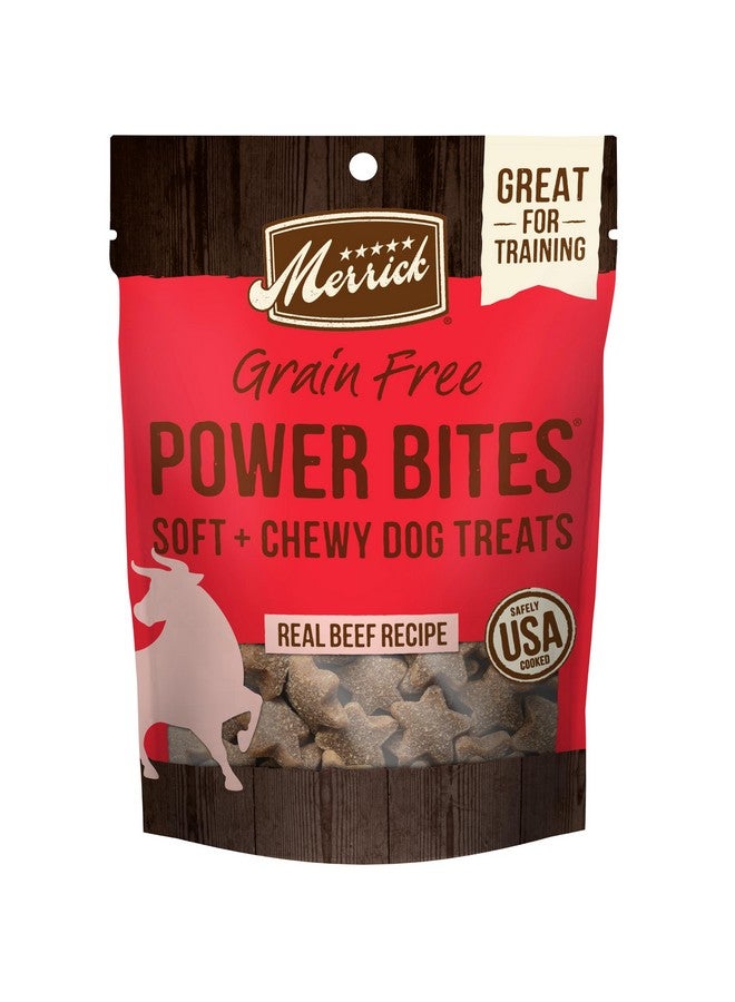 ميريك وجبات ميريك باور بايتس للكلاب، طبيعية طرية ومضغوطة، مصنوعة من لحم البقر الحقيقي، خالية من الحبوب، مع وصفة لحم بقري حقيقي - كيس 6 أونصات - Image 1