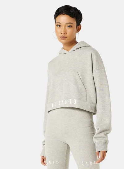 إيل سارتو Logo Cropped Hoodie