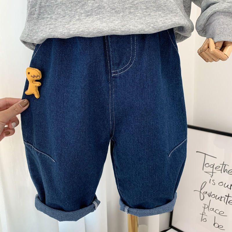 Boys' Loose Jeans Korean Style Dad Pants Baby Trendy Carrot Pants Children'S Clothing - Image 1