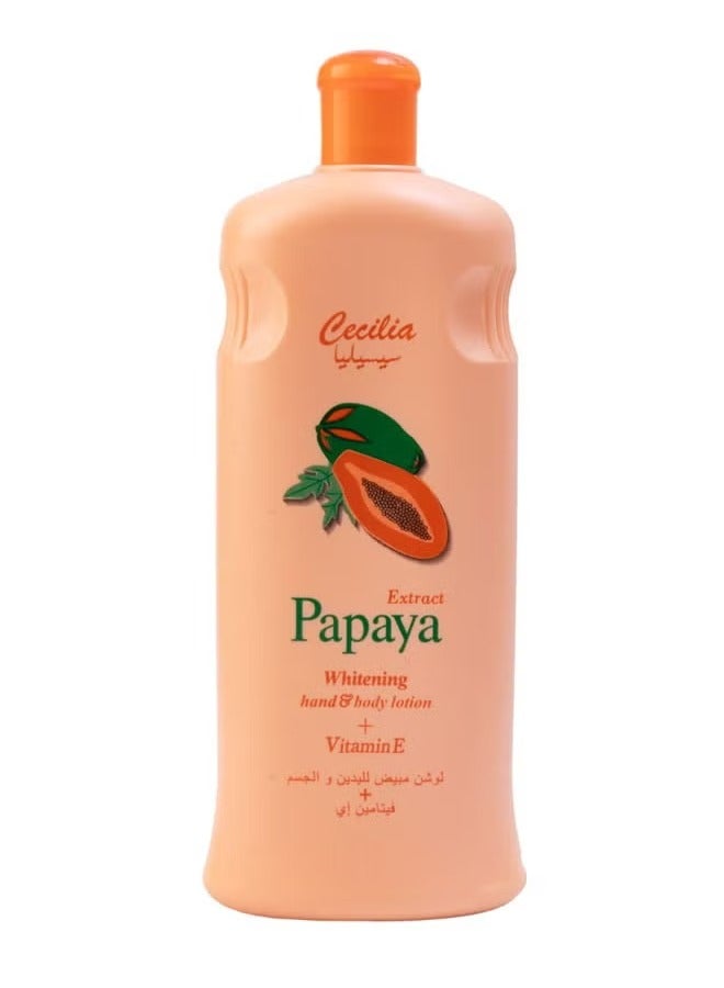 سيسيليا لوشن البابايا لتفتيح اليدين والجسم برتقالي( 600*2) ملليلتر - Image 2