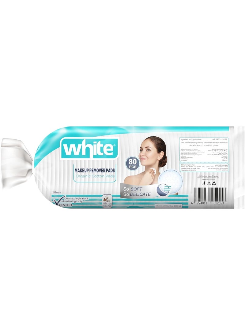 وايت فوط مزيل مكياج قطن 80 قطعه دائريه - Image 4