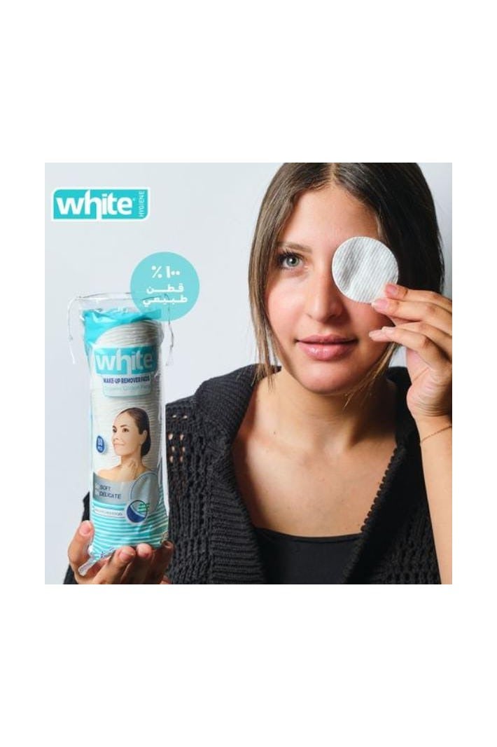 وايت فوط مزيل مكياج قطن 80 قطعه دائريه - Image 1