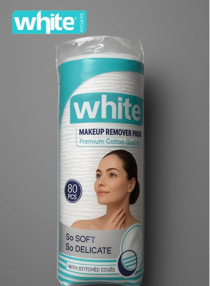وايت فوط مزيل مكياج قطن 80 قطعه دائريه - Image 2