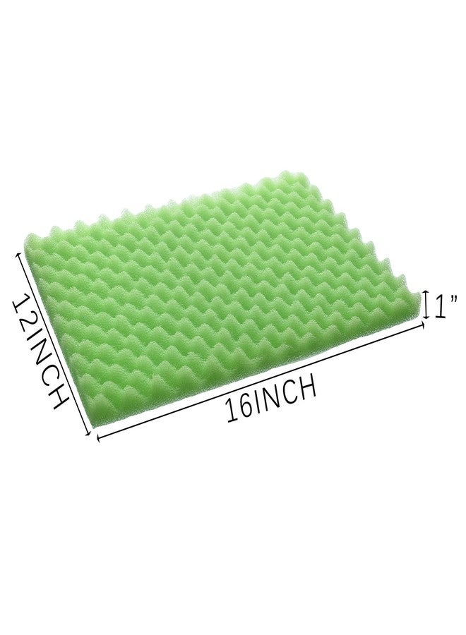 AFACYGN 4 Pack Aquarium Filter Media Bio Sponge Pad 16 x 12 x 1 inch, Fish Pond Foam Filter 20/30/40 PPI (Green 40ppi 4pack) - Image 4