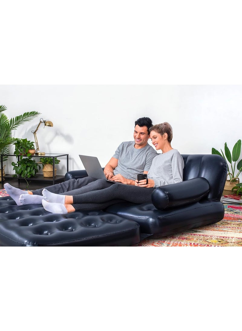 Bestway Inflatable Air Sofa that Converts into a Bed – with Backrest and Armrests – Comfortable Air Bed for Camping, Travel, and Guests – Foldable Inflatable Couch for Indoor and Outdoor Use – Model 75056 - Image 4