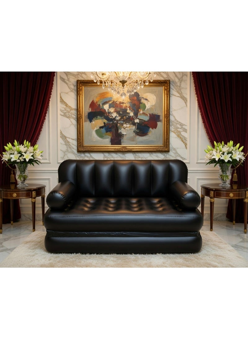 Bestway Inflatable Air Sofa that Converts into a Bed – with Backrest and Armrests – Comfortable Air Bed for Camping, Travel, and Guests – Foldable Inflatable Couch for Indoor and Outdoor Use – Model 75056 - Image 1