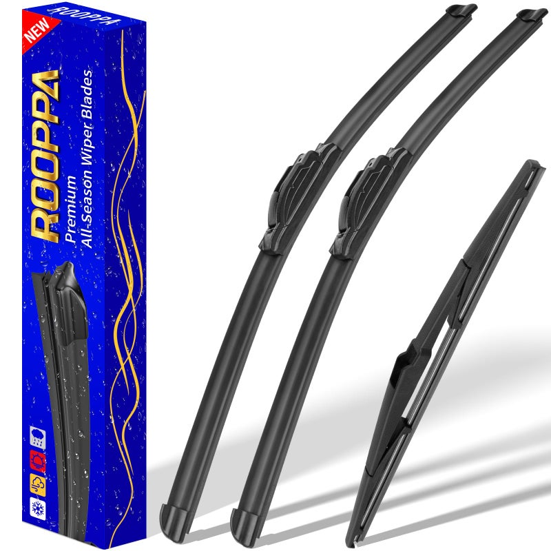 3 wipers Replacement for 20142021 Jeep Cherokee Windshield Wiper Blades Original Equipment Replacement 261814 Set of 3 UJ HOOK