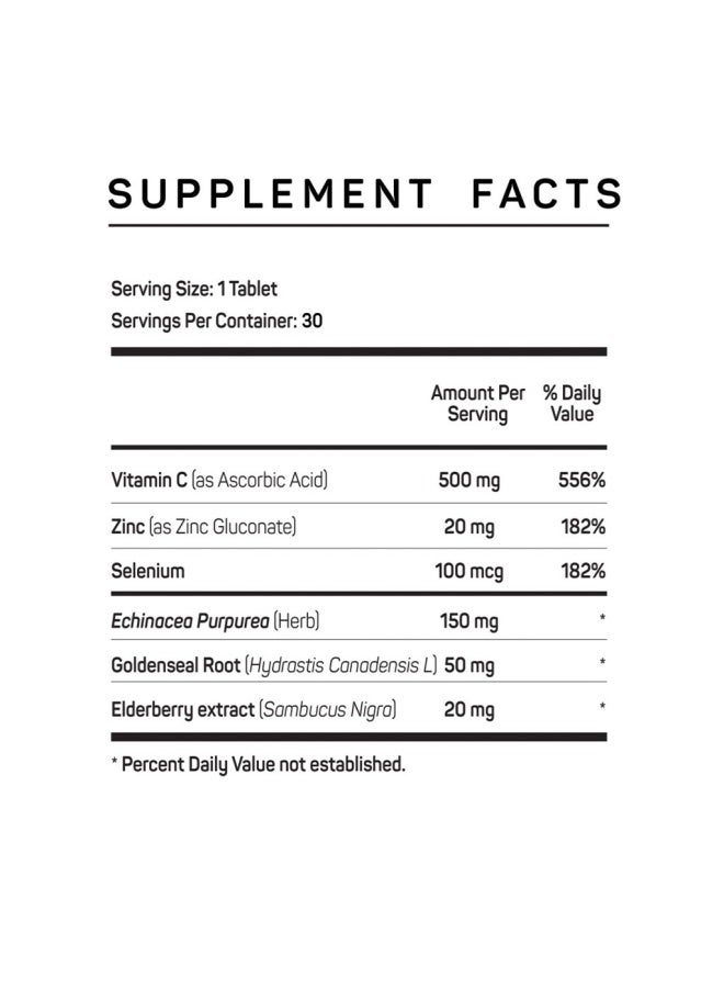 Vitamax Immune Support Tablets With Echinacea, Elderberry & Goldenseal, Pack Of 30'S - Image 2