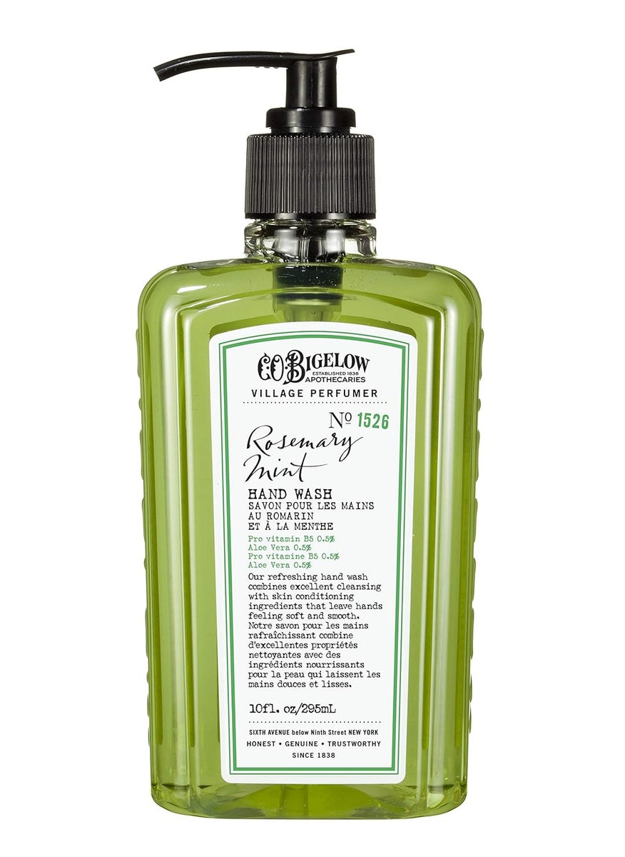 C. O. Bigelow CO Bigelow Hand Wash Rosemary Mint Village Perfumer Moisturizing Hand Soap for Bathroom  Kitchen with Aloe Vera and ProVitamin B5 10 fl oz 