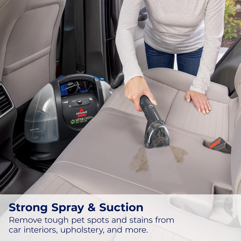 Bissell بيسيل ليتل غرين بيت ديلوكس منظف السجاد المحمول ومفصل السيارة/الآلية، 3353، رمادي/أزرق - Image 4