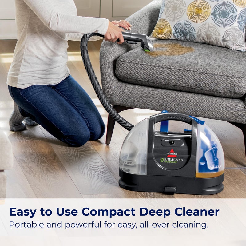 Bissell بيسيل ليتل غرين بيت ديلوكس منظف السجاد المحمول ومفصل السيارة/الآلية، 3353، رمادي/أزرق - Image 5