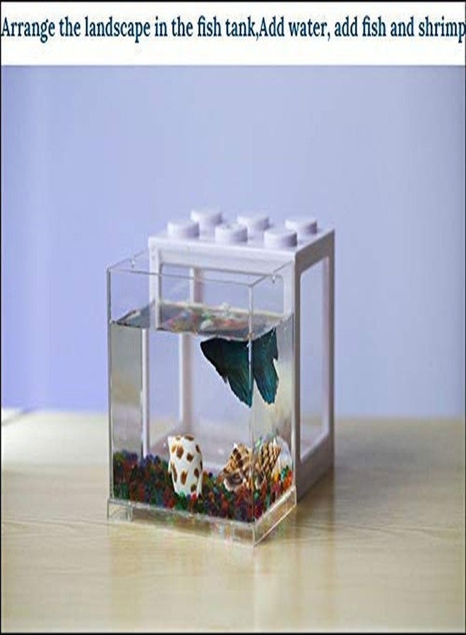 Western Era Mini Fresh Water Betta Fish Tank Aquarium Lego Block (12cm X 7.5 cm x 10.5 cm) (Pack of 1) - Image 3