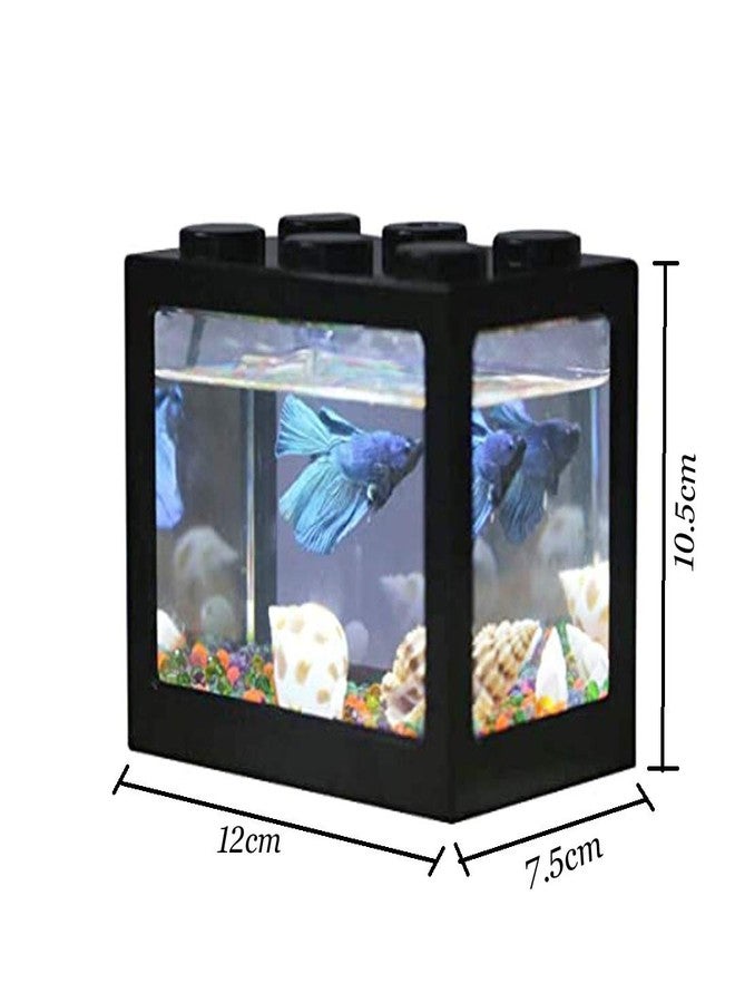 Western Era Mini Fresh Water Betta Fish Tank Aquarium Lego Block (12cm X 7.5 cm x 10.5 cm) (Pack of 1) - Image 2