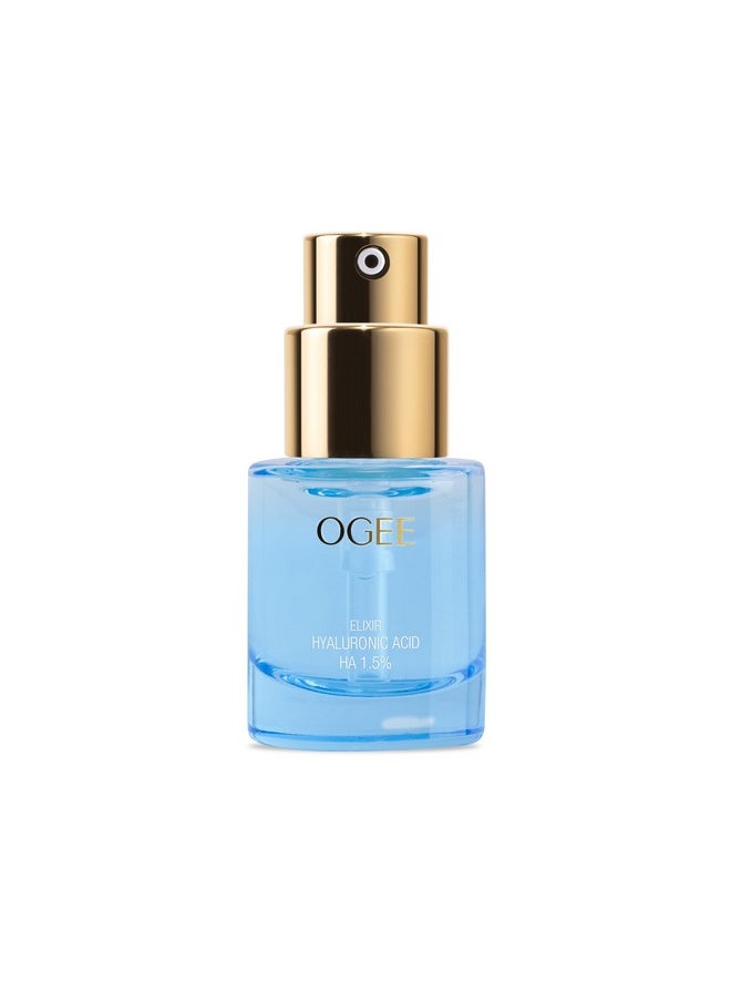 OGEE Hyaluronic Acid Ha 1.5% Elixir Hyaluronic Acid Serum For Face Plumping & Hydrating Serum For Fine Lines And Wrinkles 70% Organic Ingredients & Made In Usa  - Image 1