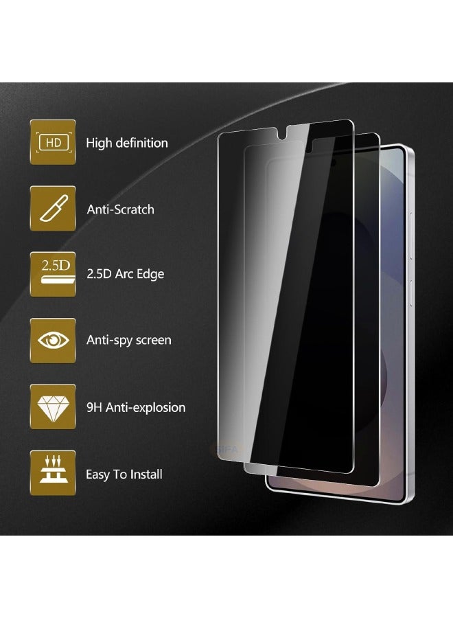 جلاس [2+2 قطعة] واقي شاشة الخصوصية لهاتف Samsung Galaxy S25 Ultra مع واقي عدسة الكاميرا، [مضاد للتجسس بزاوية 30 درجة] [صلابة 9H] [فتح بصمة الإصبع بالموجات فوق الصوتية] [مضاد للخدش] [خالي من الفقاعات] [مناسب للجراب] مجموعات واقي لهاتف Samsung S25 Ultra مقاس 6.9 بوصة (معبأة، 2+2 قطعة) - Image 3