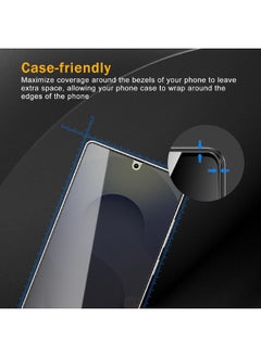 Glass [2+2 Pack] Samsung Galaxy S25 Ultra Privacy Screen Protector with Camera Lens Protector, [30° Anti-Spy][9H Hardness][Ultrasonic Fingerprint Unlock][Anti Scratch][Bubble Free][Case Friendly] Protector Set for Samsung S25 Ultra 6.9 inch (Boxed, 2+2 PCS)  - Image 5