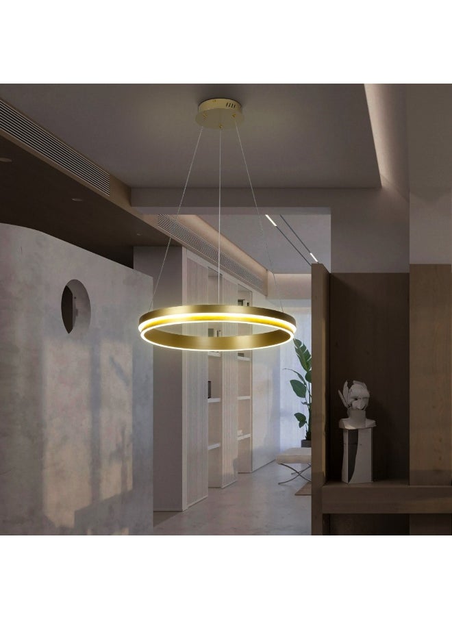 Hummer Modern gold ring hanger with 3 lights, 60 cm  - Image 1
