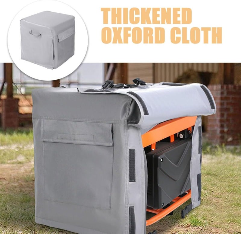 POPETPOP 26"x20"x20" Waterproof Generator Cover Heavy Duty 600d Oxford Cloth Outdoor Dustproof Rainproof Sunwind Resistant Portable Generator Protection Shield - Image 3