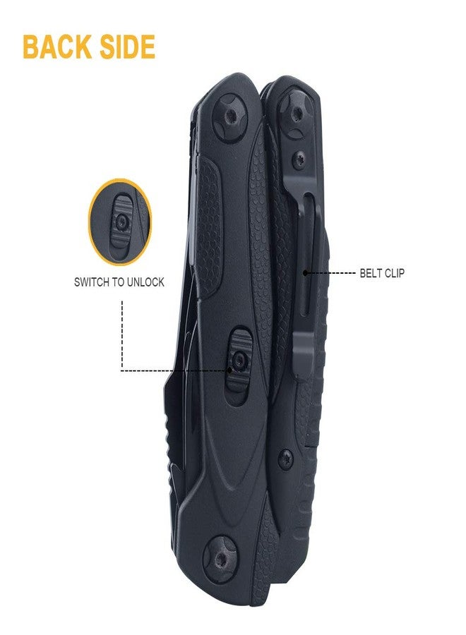 Roxon CM1349 SPARK Multitool Plier, 14-in-1 Multitools Folding Plier, Multipurpose Outdoor Survival Portable Multi Tool Set - Image 4