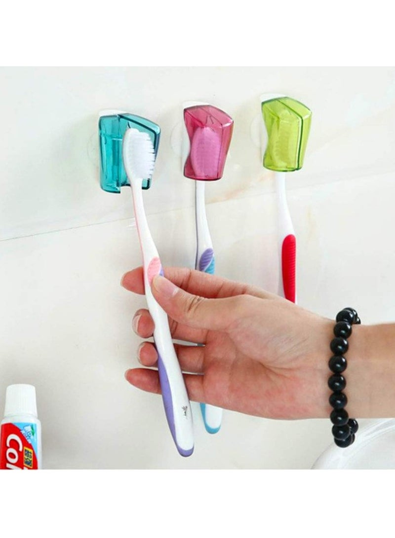 Oasisgalore 6 Pack Anti Dust Toothbrush Head Covers with Suction Cup for Home Travel Outdoor  - Image 3