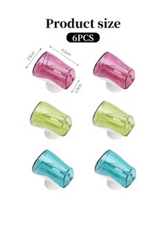 Oasisgalore 6 Pack Anti Dust Toothbrush Head Covers with Suction Cup for Home Travel Outdoor  - Image 2