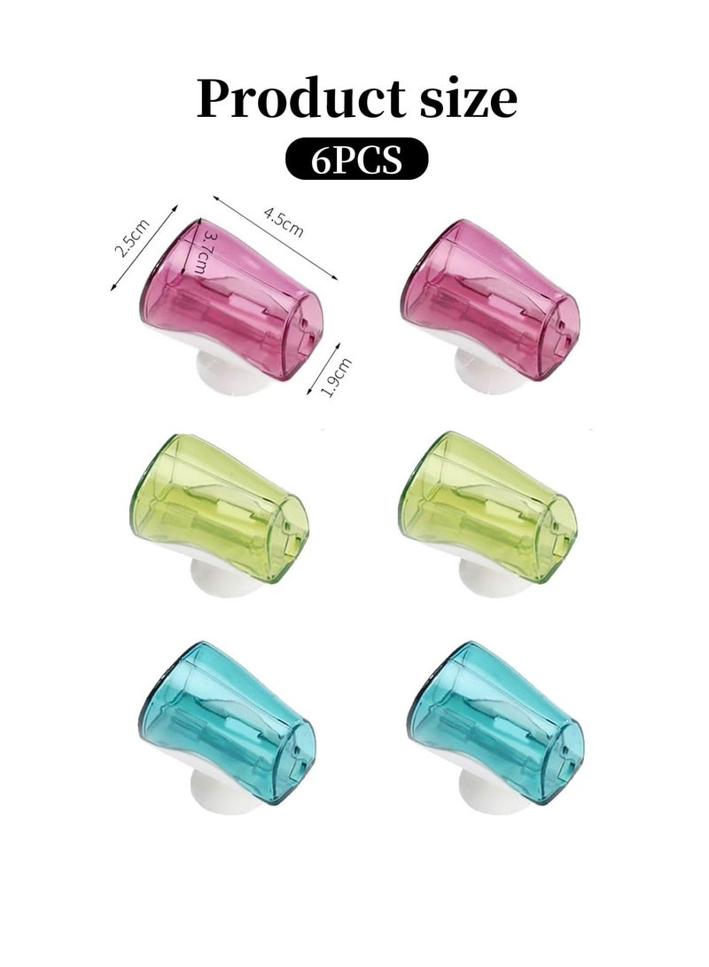 Oasisgalore 6 Pack Anti Dust Toothbrush Head Covers with Suction Cup for Home Travel Outdoor  - Image 2