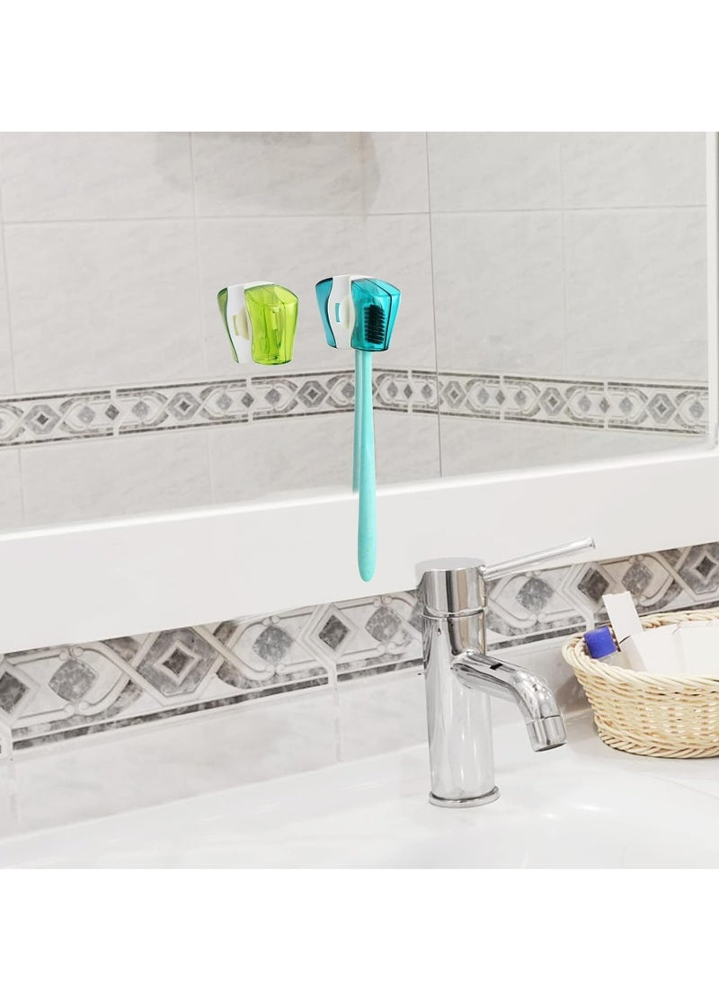 Oasisgalore 6 Pack Anti Dust Toothbrush Head Covers with Suction Cup for Home Travel Outdoor  - Image 5