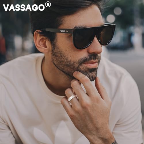 VASSAGO Islamic Ring Ayatul Kursi Ring Muslim Allah Ring for Women Men Arabic Calligraphy Rings Band Religious Ring Islam Eid Ramadan Gifts (silver, 7) - Image 2