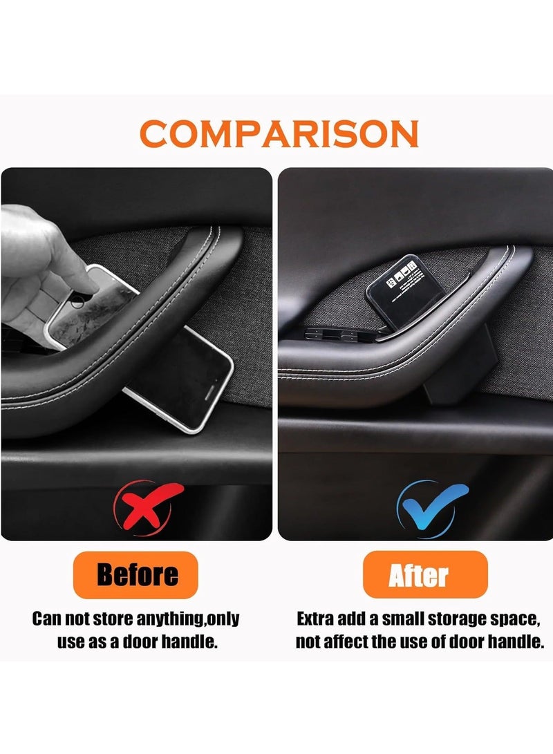 Captaintech Front Door Handle Storage Trays for Tesla Model X - Inner Door Handle Tray Box for Tesla Model X Accessories, Create Car Storage Space by Handle Pocket (2PCS) - Image 2