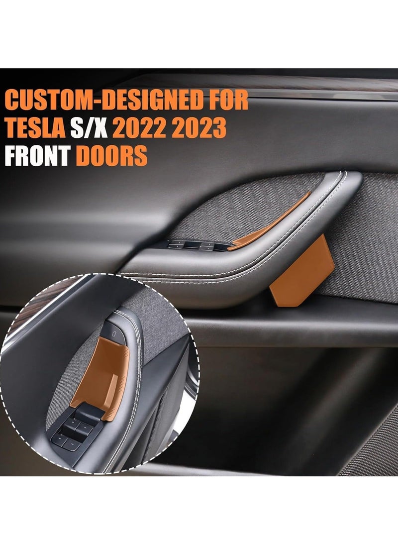 Captaintech Front Door Handle Storage Trays for Tesla Model X - Inner Door Handle Tray Box for Tesla Model X Accessories, Create Car Storage Space by Handle Pocket (2PCS) - Image 5