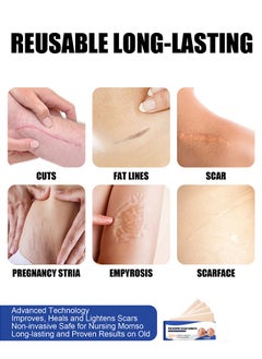 SOUTH MOON 8PCS Professional Silicone Scar Sheets,Soft Silicone Gel Scar Tape Painless Silicone Tape Roll Effective Silicone Scar Removal Strips Sheets for C-Section & Keloid Surgery, Burn, Acne  - Image 4