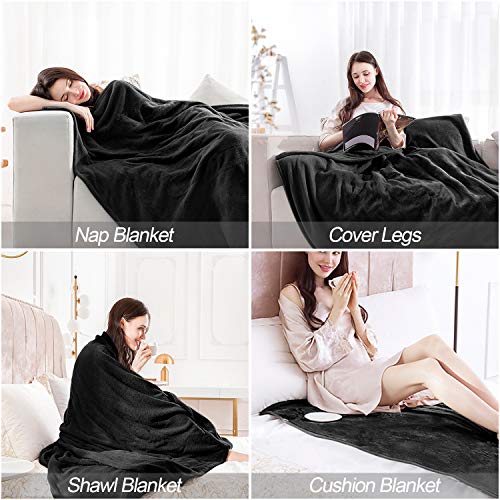 EIUE Comfortable Flannel Fleece Blanket,2 Packs Throw Size Lightweight Nap Quilt Blanket for Home,Office and Outdoor Travel,for Adults and Kids.(2 Packs,40x60 inch) - Image 5
