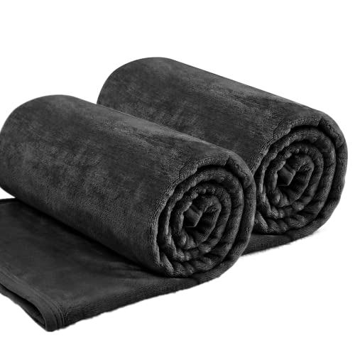 EIUE Comfortable Flannel Fleece Blanket,2 Packs Throw Size Lightweight Nap Quilt Blanket for Home,Office and Outdoor Travel,for Adults and Kids.(2 Packs,40x60 inch) - Image 1