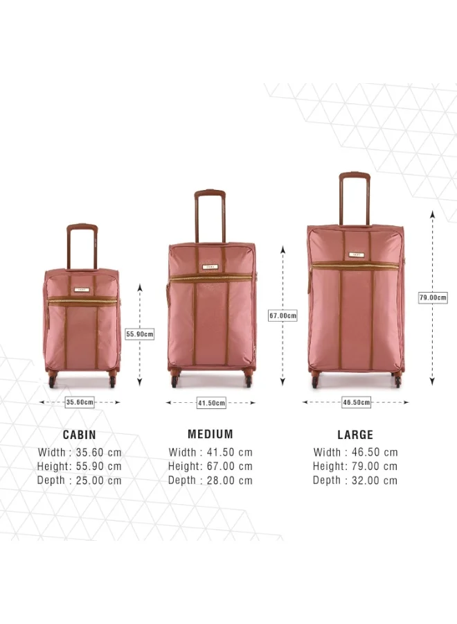 دكني حقيبة سفر DKNY Autograph ناعمة بعجلات للجنسين | خفيفة الوزن للغاية من مادة ABS مع عجلات دوارة (4 عجلات مزدوجة) (أحمر، 24 بوصة)