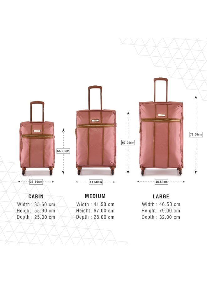 دكني حقيبة سفر   بعجلات للجنسين خفيفة الوزن  بعجلات دوارة مزدوجة  عجلات أحمر،  بوصة - Image 2