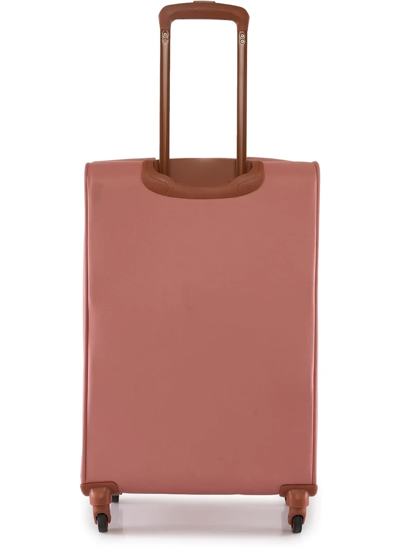 DKNY  DKNY Autograph Softside Luggage on Wheels for Unisex | Ultra Lightweight ABS on with Spinner Wheels 4 Double Wheel (ROUGE, 24 Inch)  | Best Price UAE