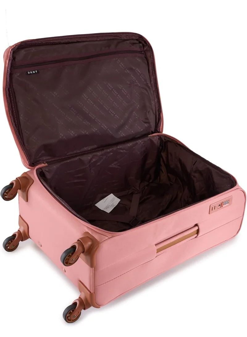 DKNY  DKNY Autograph Softside Luggage on Wheels for Unisex | Ultra Lightweight ABS on with Spinner Wheels 4 Double Wheel (ROUGE, 24 Inch)  | Best Price UAE