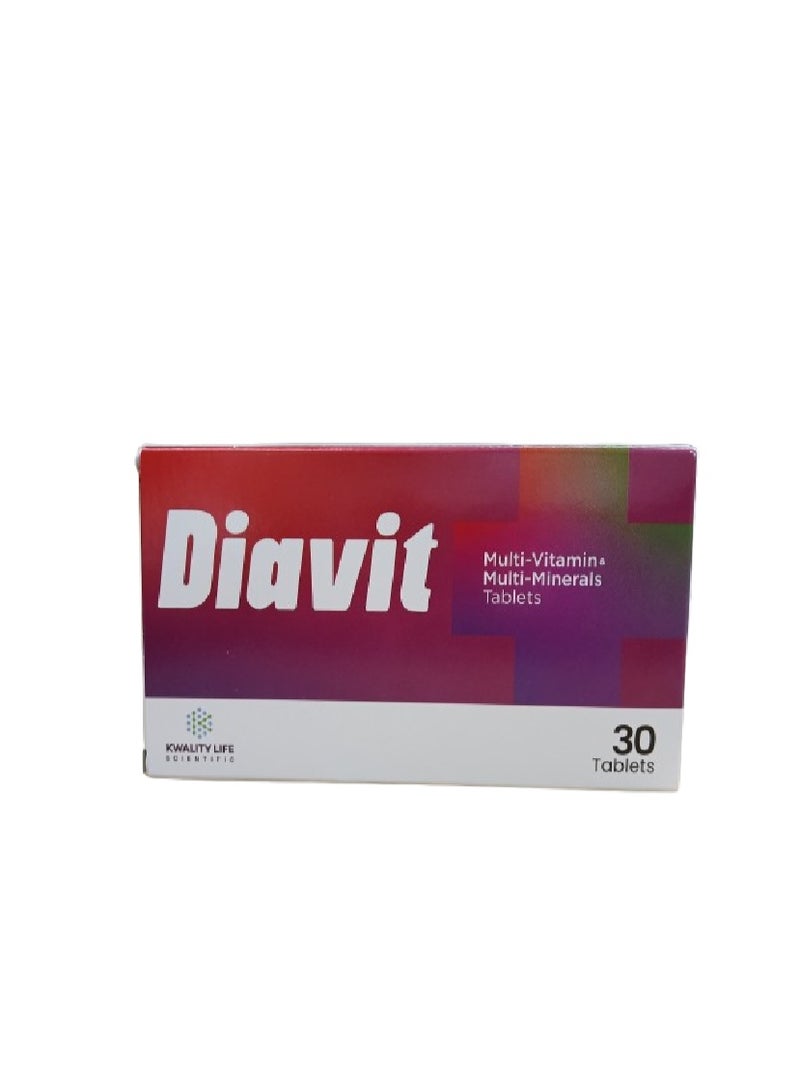 DiaVit Tablets 30's Multivitamins Supplement