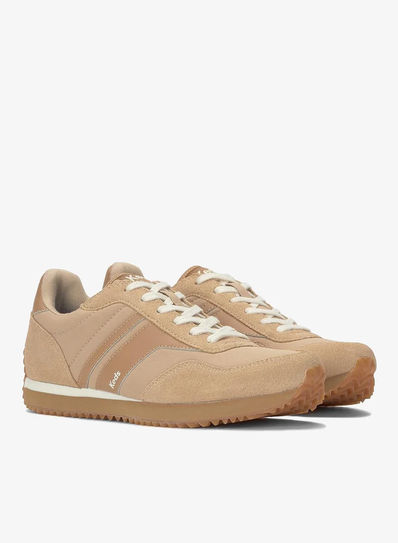 Keds  Keds Women's Rena Retro Runner Slip-on Sneaker – Suede Overlay, Cushioned Everyday Shoe Tan for Women | Best Price UAE