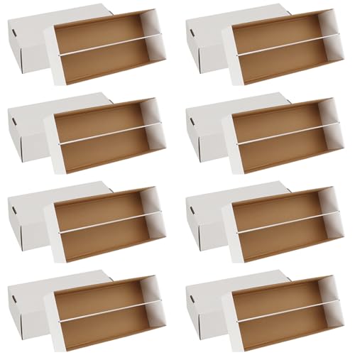 HIMOMO Trading Card Storage Box 1600 Count Card Storage Boxes Bulk Cards Storage Box Sports Cards Cases Graded Cardboard Boxes for Basketball Sports Collector 6 Set - Image 1