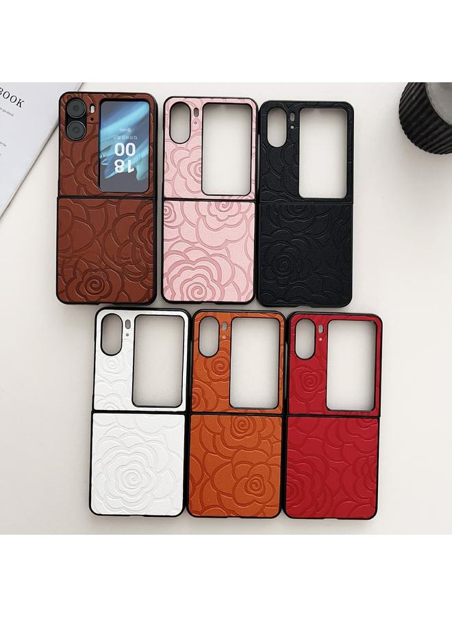 اس-توب جراب هاتف OPPO Find N2 Flip Impression Flower Pattern واقي - Image 5